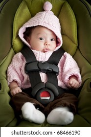 Baby Girl In Car Seat