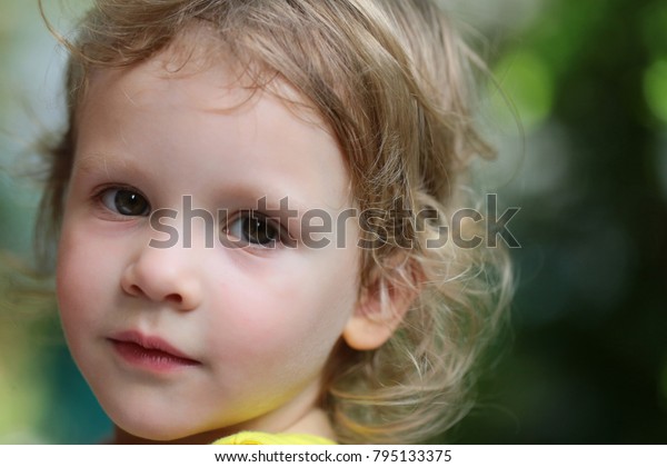 Baby Girl Green Eyes On Cute Stock Photo Edit Now 795133375