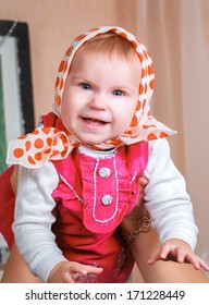 Baby Girl In A Kerchief