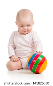 Baby Girl Playing Ball