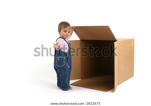 Baby Girl Releasing Ideas Outside Box Stock Photo Edit Now 2832675