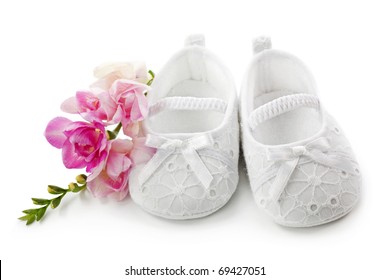 infant girl christening shoes