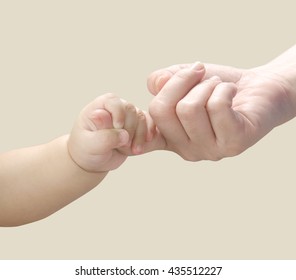 Baby Hand Holding Mother Finger.