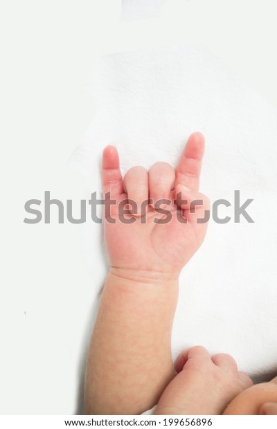 Baby Hand Love You Sign Stock Photo Edit Now