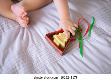 Baby Hand Reaches For Soap.