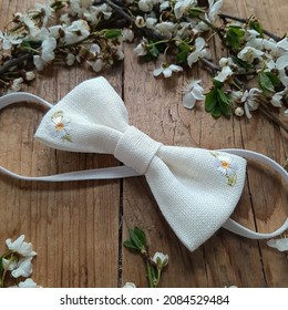 Baby Headband With Embroidery. Hair Band With Flowers.