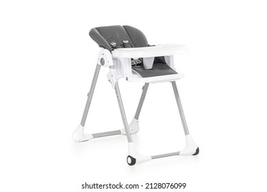 Baby High Chair Side View Studio Shot In White Background