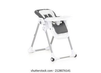 Baby High Chair Side View Studio Shot In White Background