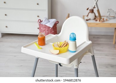 Baby Highchair With Food In Room