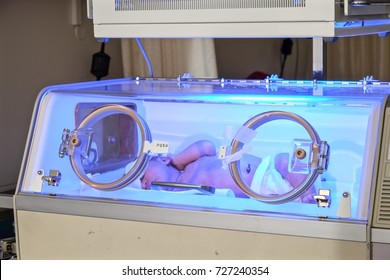 Baby In Hospital By Neonatal Jaundice.