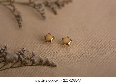 Baby Jewelry Tiny Real 18 Carat Gold Children Earrings