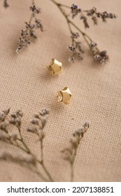 Baby Jewelry Tiny Real 18 Carat Gold Children Earrings