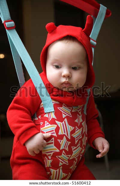 red baby jumper