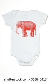 Baby Jumpsuit With Elephant Graphic