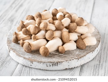 Baby King Oyster Mushrooms On The Cutting Board