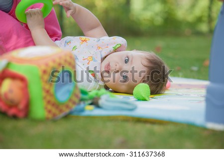 Similar – Image, Stock Photo six year old girl photographer