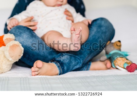 Baby little feets and hand lifestyle
