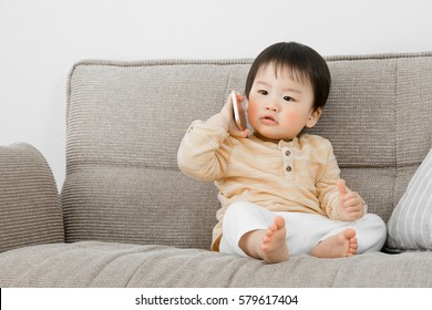 Baby, Mobile Phone, Imitation, Call