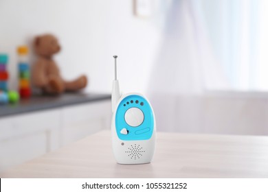Baby Monitor On Table In Room. Radio Nanny