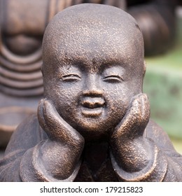 Baby Monk Metal Sculpture