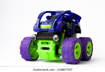 baby monster trucks on a white background, children's toys