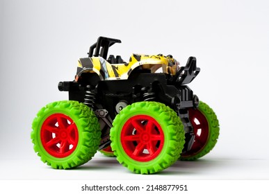 baby monster trucks on a white background, children's toys