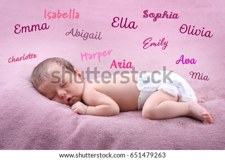 Baby Names Concept Cute Little Girl Stock Photo Edit Now 651479263