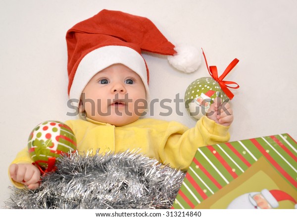 Baby New Years Suit Santa Claus Stock Image Download Now