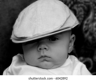 white newsboy cap baby