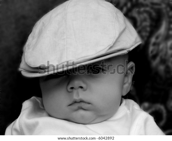 white baby newsboy hat