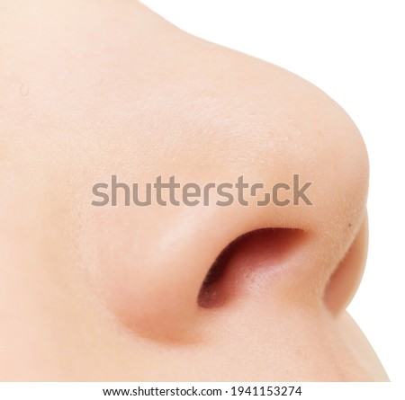 Baby nose isolated on white