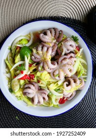 Baby Octopus Salad With Young Mango. 