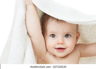 Baby on towel