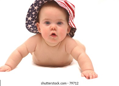 Baby with Patriotic hat