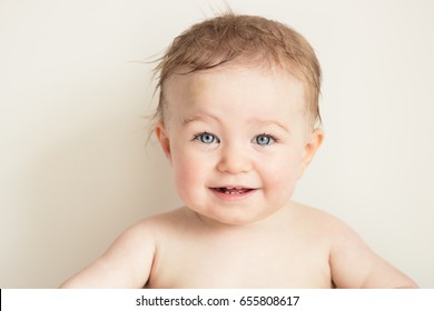 Baby Portrait Smiling Baby Blue Eyes Stock Photo 655808617 | Shutterstock