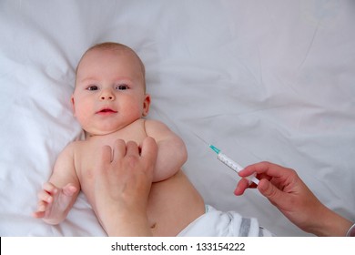 baby receiving vaccine