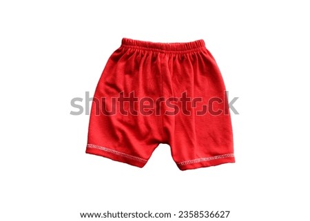 baby red shorts. isolated white background