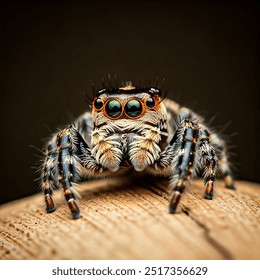 Jumping Spider Close Updescription Extremely Detailed AI-generated ...