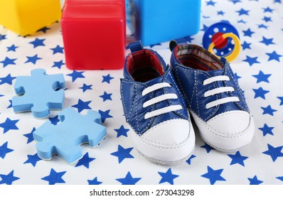 Baby Shoes On Cloth Background Stock Photo 273043298 | Shutterstock