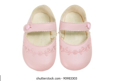 Baby Shoes On White Background