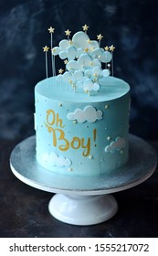 cloud baby shower cake