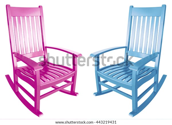 Baby Shower Fraternal Twins Rocking Chairs Stock Photo Edit Now