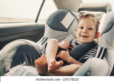 Baby Sitting In Safety Car Seat