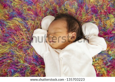 Similar – Image, Stock Photo Nice Newborn asleep peacefully