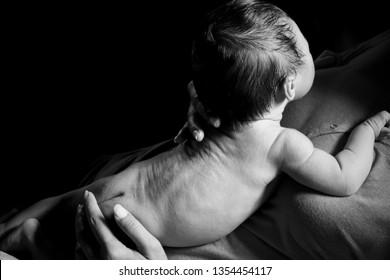 Baby Sleeping On The Mother's Chest Symbol Binding Love.
Of Mother And Child