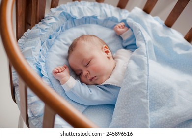 Baby Sleeps With A Cradle