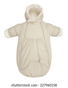 Baby Snowsuit Coat Bag On A White Background