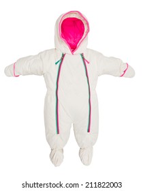 Baby Snowsuit Coat On A White Background