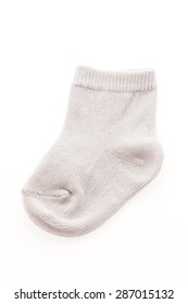 Baby Socks Isolated On White Background