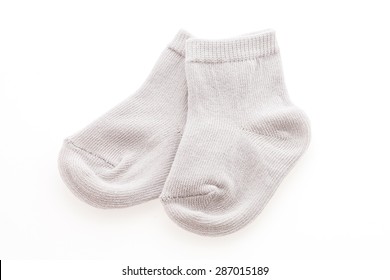 Baby Socks Isolated On White Background